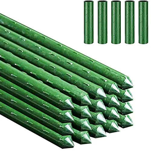 Gartenpflanzenpfähle 20 Stück mit Pflanzenstabverbinder