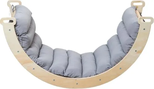 Buxibo Mini-Kletterbogen – Holzspielzeug für Kinder in grau von Buxibo