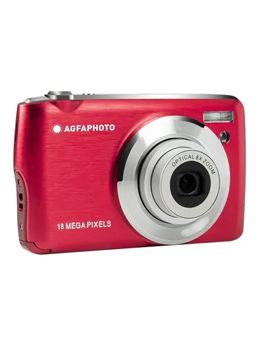 AGFAPHOTO Realishot DC8200 - Kompakte Digitalkamera mit 18 MP, 8-fachem Zoom und Full HD Video, ideal für kreative Fotografie in Rot