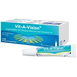 Vit-A-Vision 5 G - Konservierungsmittelfreie Augensalbe - Arzneimittel zur Verbesserung des Tränenfilms, ideal bei trockenen und gereizten Augen, enthält Vitamin A und Dexpanthenol für intensive Pflege.