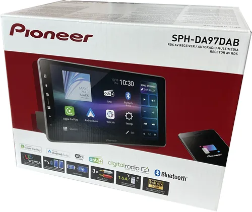 SPH-DA97DAB-UNI2 - Wi-Fi-fähiger 9,0-Zoll Digital Media Receiver, mit Apple CarPlay und Android Auto für nahtlose Fahrzeugintegration