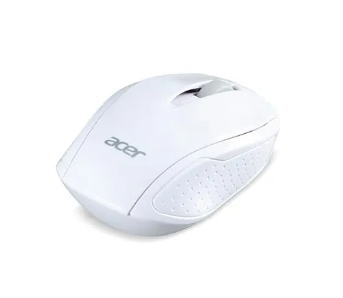 Acer Kabellose Maus Chrome AMR 800 RF2.4G (1600 DPI, WWCB-Zertifiziert, Smart-Power-Management, schlankes Design, feines Scrollrad) weiß