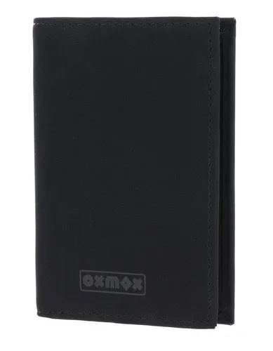 Oxmox Geldbörse New Cryptan Kombibörse Pure Print Black - Herren-Geldbörse im Hochformat, strapazierfähig und wasserfest mit vielen Fächern für optimale Organisation.