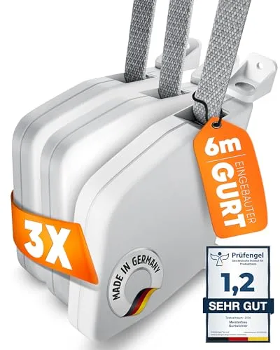 MEISTERBAU Rolladen Gurtwickler Aufputz 14mm – 3 Stück, Made in Germany