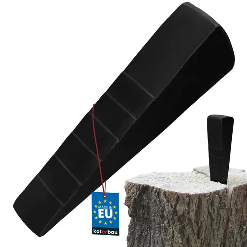 KOTARBAU® Spaltkeil Holzspaltkeil 2 kg Keil zum Spalten von Brennholz Drehspaltkeil Stahl