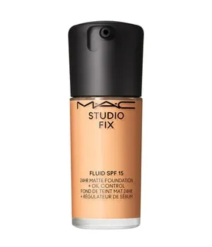 MAC Studio Fix Fluid SPF 15 - Flüssige Foundation 30 ml Nr. NC25 - Make-up mit 24-Stunden Halt, sanft-mattem Finish und 87% hautpflegenden Inhaltsstoffen für atmungsaktive, natürliche Deckkraft in 71 Farben.