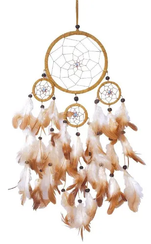 Saraswati Traumfänger Traumfänger Mobile mit 4TF Leder 40cm von Saraswati