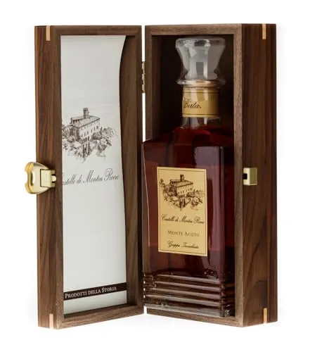 Berta Monte Acuto Grappa Invecchiata - Grappa in eleganter Geschenkdose, 12 Jahre gereift aus besten Piemonteser Trestern – ein edles Geschenk für Genießer!