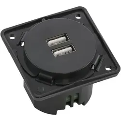 Berker Integro USB-Ladesteckdosen - 2x USB, anthrazit matt - Steckdosen & Zubehör: Praktische 2x USB-Ladesteckdose für schnelles Laden von Smartphones und Tablets, kurzschluss- und überlastsicher für maximale Sicherheit.