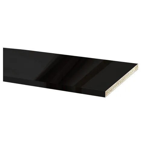 Feldmann-Wohnen Sockelleiste Sockelleisten, L: 200 cm, H: 10 cm, Lockelleiste in verschiedenen Längen, 1-St., moderne Optik, 200x10cm schwarz Hochglanz