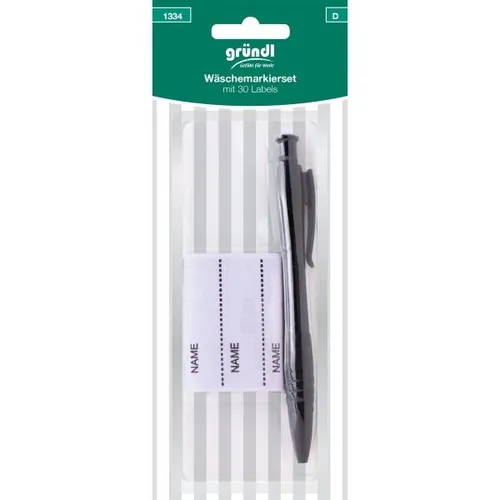 Gründl Wäschemarkierset 30 Labels  Kurzwaren