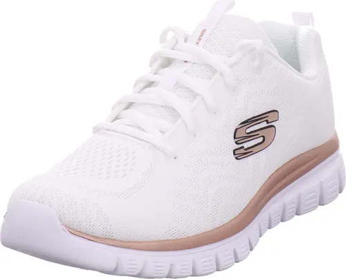 Skechers GRACEFUL GET CONNECTED Sneaker in Weiß 41 EU - Sneaker für Damen, Größe 41 EU, aus atmungsaktivem Mesh, ideal für den ganzen Tag – bequem und stylisch in WTRG White Rose Gold.