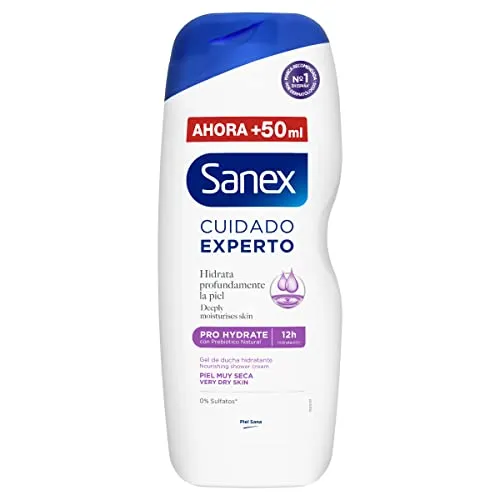 Sanex Expert Care Pro Hydrate, Shower oder Bath Gel, Very Dry Skin, Deep Hydration, Fights Bakterien, 600 ml