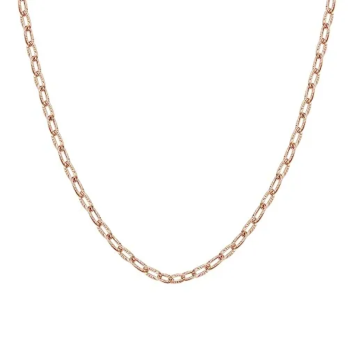 Happiness Boutique Damen Gliedekette aus Edelstahl - Wasserfeste Halskette in Gold und Roségold - Ketten für Damen, verstellbare und wasserfeste Gliedekette aus 18K vergoldetem Edelstahl, ideal für empfindliche Haut und perfekt für den Alltag.