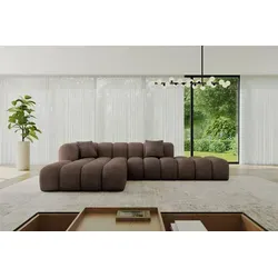 ALTDECOR Ecksofa OLEA-L2 in L-Form - 289x176 cm Braun - Ecksofa in L-Form für maximalen Komfort und Stil. Robuste Polsterung und wasserabweisender Stoff machen es ideal für entspannte Abende mit Familie und Freunden.
