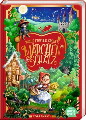 Mein erster großer Märchenschatz - Märchenbuch für Kinder mit wunderschönen Illustrationen und zeitlosen Geschichten, ideal für eine magische Vorlesestunde.