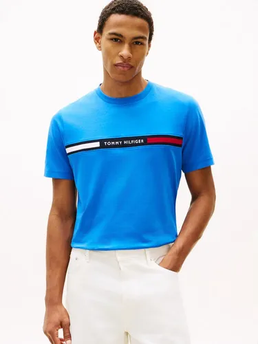 Tommy Hilfiger Hilfiger Chest Insert Tee Mw0mw36498 T-Shirt S/S, Blau (Blue Orbit), L, Herren - Hochwertiges Herren T-Shirt von Tommy Hilfiger in Blau, mit stylischem Design und nachhaltiger Produktion. Ideal für den modischen Alltag.