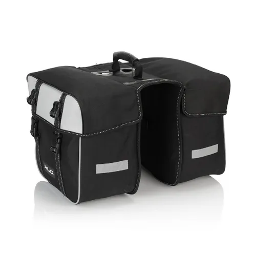 Winora Traveller Gepäckträgertaschen – Unisex, Schwarz/Anthrazit - Fahrradtaschen mit verstellbaren Klettbändern für hohen Komfort, leicht und langlebig – ideal für unterwegs.