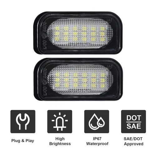 LED Kennzeichenbeleuchtung für Mercedes C-Klasse Limousine | Typ W203 W209 C209