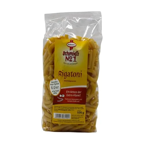 Schmid’s No 1 Rigatoni – Premium Pasta mit perfektem Biss & maximaler Soßenaufnahme – voller Geschmack für echte Genussmomente (500 g)