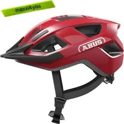 Abus Smiley 3.0 Fahrradhelm Rot Größe L (58-62 cm) inkl. maxxi4you Reflexband