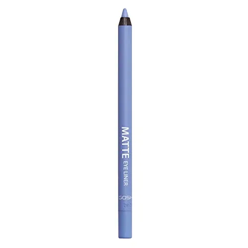 GOSH Matte Eyeliner in strahlendem Hellblau I cremig weiche Textur für einfaches Auftragen I hohe Deckkraft, ideal für Smokey Eyes I perfekt zu Maskara I vegan & parfümfrei I 006 Ocean Mist