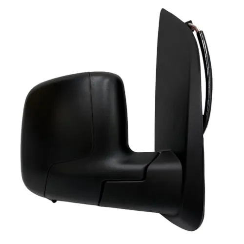Spieg Außenspiegel Rechts für Fiat Fiorino, Qubo 2008-2024 | PG Bipper, Citroën Nemo 2008-2017 Elektrisch Verstellbar, Manuell Einklappbar, Sensor, Genarbt Schwarz 7 PIN (Beifahrerseite)