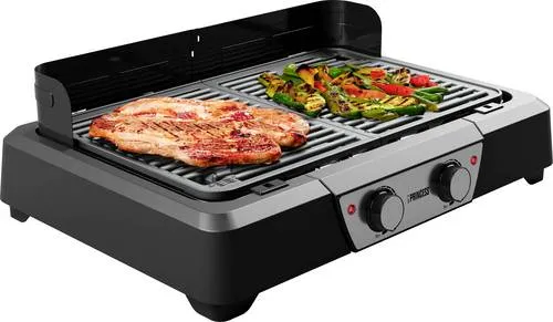 Princess BBQ Tisch Grill Schwarz, Silber