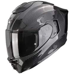 Scorpion EXO-1500 Carbon Air Motorradhelm Schwarz Gr. S - Hochwertiger Integralhelm aus Kohlefaser mit optimaler Belüftung und kratzfestem Visier. Ideal für Onroad-Fahrten, bietet er Komfort und Sicherheit in einem eleganten Design.