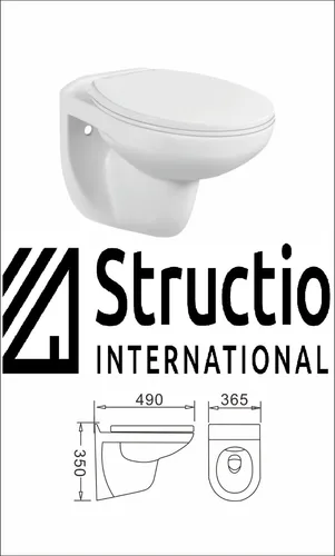 WC Toilette Hänge Wand mit Soft Close Deckel Absenkautomatik Tiefspüler Toilette