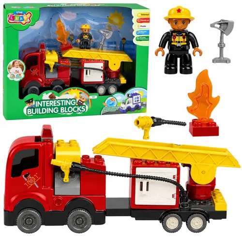 Feuerwehr-Motorwagen Bausatz mit Feuerwehrfigur