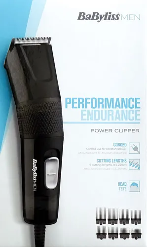 Babyliss E756E Schwarz Haarschneider - Haar- & Bartschneidegerät mit präzisen Schneideblättern für ein professionelles Styling zu Hause.