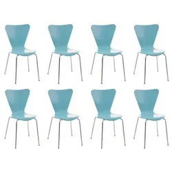 CLP Besucherstuhl Calisto, Hellblau, 45x85x49 cm in silber von CLP