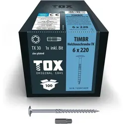 TOX Holzbauschrauben TIMBR TK 6,0 x 220 mm von TOX