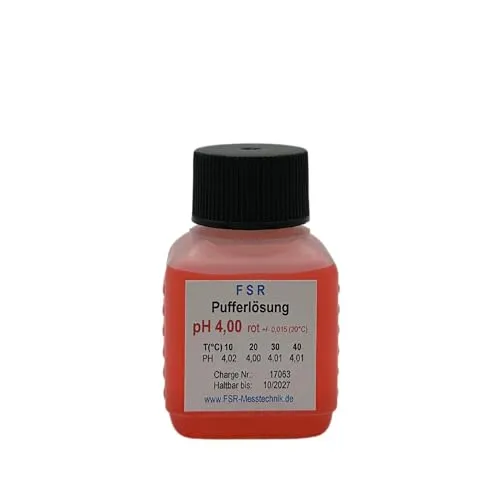 FSRTOP pH 4 Kalibrierlösung 50 ml Kalibrierflüssigkeit Pufferlösung Eichlösung für pH Messgerät Tester Eichflüssigkeit