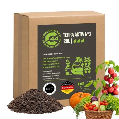 Terra Aktiv No.3 pflanzenkohle Bodenaktivator 20L