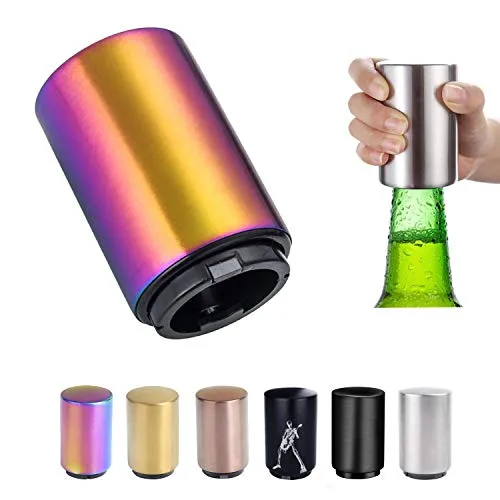 Push-Down-Flaschenöffner, magnetischer Flaschenöffner, Bierflaschenöffner für Männer, Küchenutensilien, einzigartige Geschenke für Männer (Farbe)