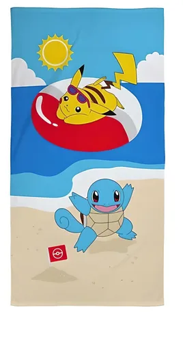 Pokemon 100% Baumwolle Mikrofaser Strandtuch 140cm X 70cm