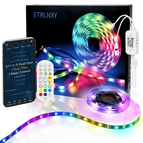 RGBIC LED Strip 2.5m Dreamcolor LED TV Hintergrundbeleuchtung for 32 bis 55 zoll TVs Smart LED Backlight,App und Fernbedienung, Sync mit Musik, USB Led Eingebaut-IC Beleuchtung for TV Dekoration Party