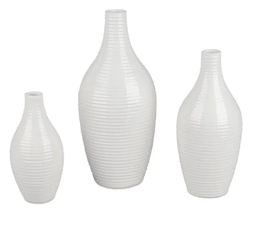 formano Dekovase Relief, Farbe: Weiß, Motiv: Rillen in weiß von formano