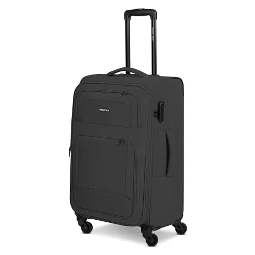 SMARTBOX Weichgepäck Check-in Koffer für Damen & Herren - Mittelgroßer Trolley mit 4 Rollen - Koffer für Reisen bis 15 Tage, erweiterbar mit Dehnfalte, leicht mit nur 3,1 kg und ausgestattet mit Zahlenschloss für sicheren Transport.