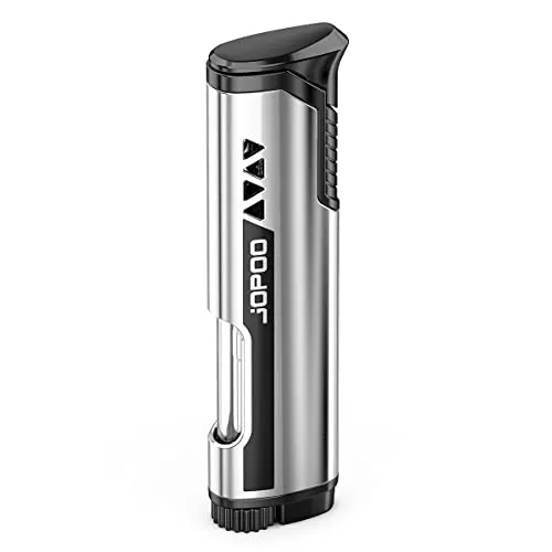 JOPOO Sturmfeuerzeug Jetflamme Jet Feuerzeug Gas Nachfüllbar Outdoor (Verkauft ohne Gas)