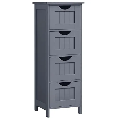 VASAGLE Badezimmerschrank mit 4 Schubladen, 30 x 30 x 82 cm