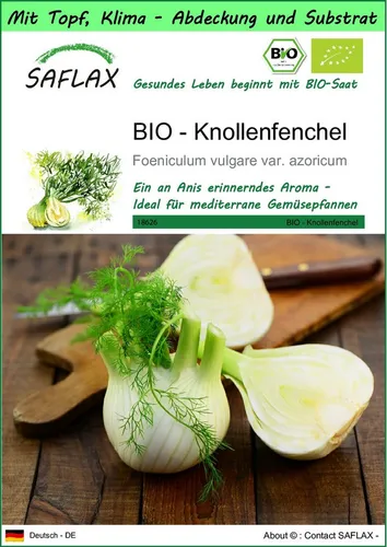 SAFLAX Gemüsesamen SAFLAX - Garden to go - BIO - Knollenfenchel