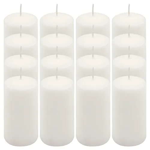 Stumpenkerze weiß Höhe 10 cm Ø 5 cm lange Brenndauer Rund-Kerze Säulenkerzen Kerzen-Deko Tafelkerzen Weihnachts-Kerzen Hochzeits-Deko (16)