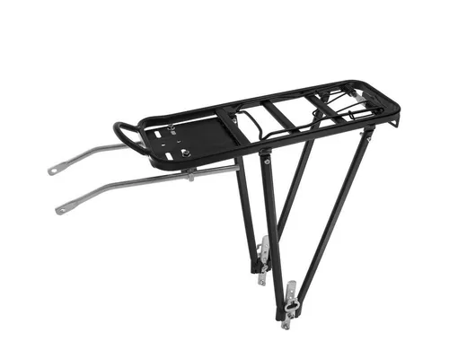 MidGard Fahrrad-Gepäckträger für hinten MTB Heckträger E-Bike Träger belastbar bis max 25 kg, mit Rücklichthalterung, verstellbar für 26 - 28 Zoll Fahrräder