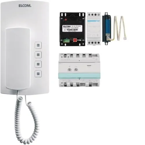 Elcom Audio-Kit i2-Bus AKB-01i2-BusKit - Türsprech-Set BHT-200 - Haus-Alarmanlagen mit hochwertiger Audioqualität und einfacher Installation für maximale Sicherheit in Ihrem Zuhause.