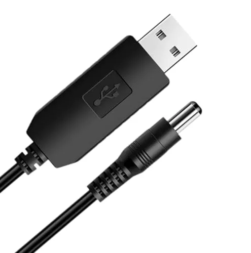 Panlouting DC 5V auf DC 12V USB Spannungskonverterkabel | 1 Meter | DC Buchse 5,5 x 2,1mm | Für Lüfter, LED Licht, WLAN Router, Lautsprecher, CCTV