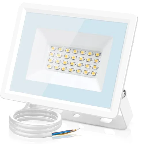 Aigostar LED Strahler Außen 20W,1650LM Superhell LED Fluter,IP65 Wasserdicht Außenstrahler, 4000K Naturweiß Scheinwerfer Wandleuchtefür Garten, Innenhöfe, Garage, Hotel
