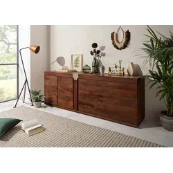 Sideboard Mango 200x45x75 braun lackiert Amsterdam #30 von Massivholzmöbel24